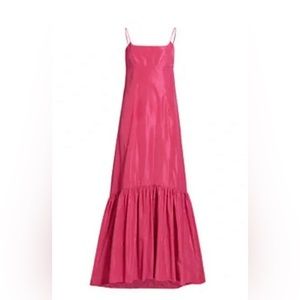Staud Florence Sleeveless Open-Back Gown